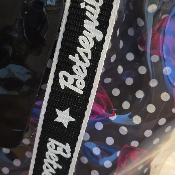 Betsey Johnson Betseyville Unique Clear Vinyl Tote with Removable Drawstring Bag - Picture 5 of 16